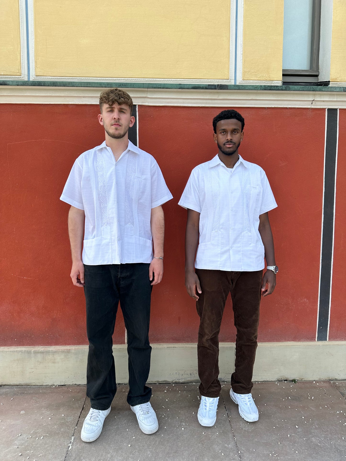 WHITE "GUAYABERA" SHORT SLEEVE